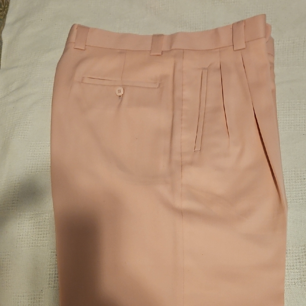 Peach Pleated Trousers